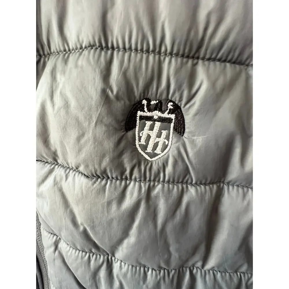 Under Armour Loose Fit Gray & Black Puffer Vest Men's Size Medium Zip Pockets